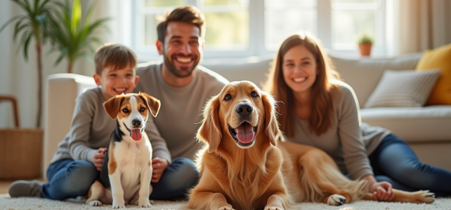 Compagnons à quatre pattes : les races les plus adaptées à la vie de famille